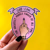 Self Love Middle Finger Sticker
