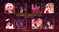 Image 1 of [CLEARANCE] Remnants of Despair Holographic Buttons (Danganronpa)