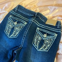 Image 1 of Wings Rhinestoned Jeans