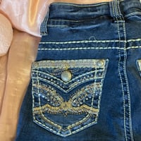 Image 3 of Skinny Cut Bejeweled Jeans