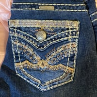 Image 1 of Skinny Cut Bejeweled Jeans