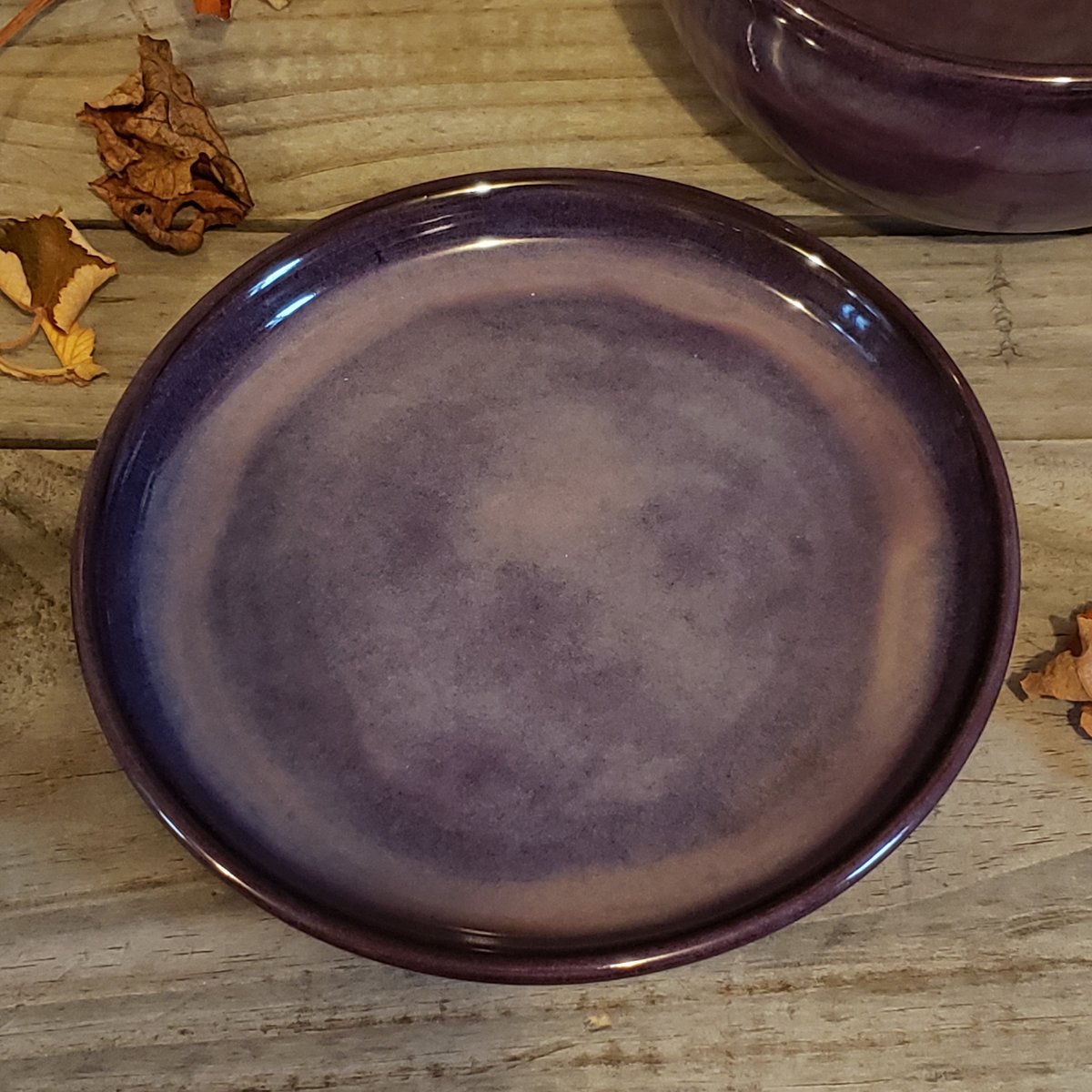 Image of 2-piece set - Deep Bowl and Plate: Huckleberry (Purple)