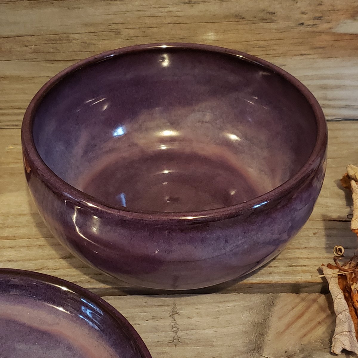 Image of 2-piece set - Deep Bowl and Plate: Huckleberry (Purple)