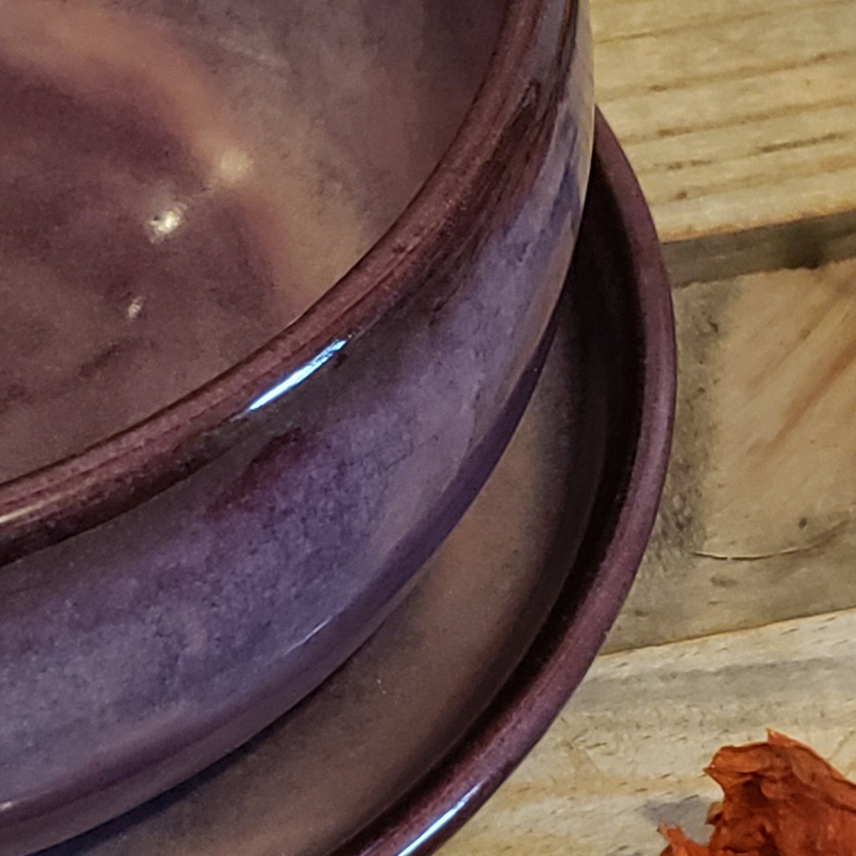 Image of 2-piece set - Deep Bowl and Plate: Huckleberry (Purple)