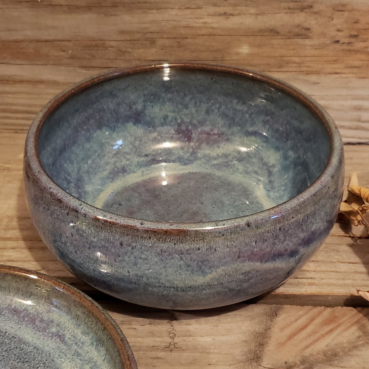 Image of 2-piece set - Deep Bowl and Plate: Lupine ( Periwinkle)