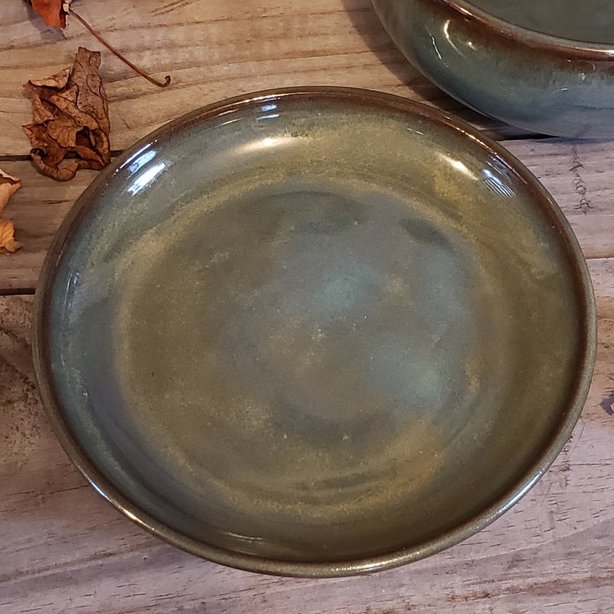 Image of 2-piece set - Deep Bowl and Plate: Avalanche Gorge (Green)