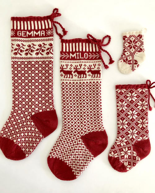 Image of Reindeer Christmas Stocking (two color)