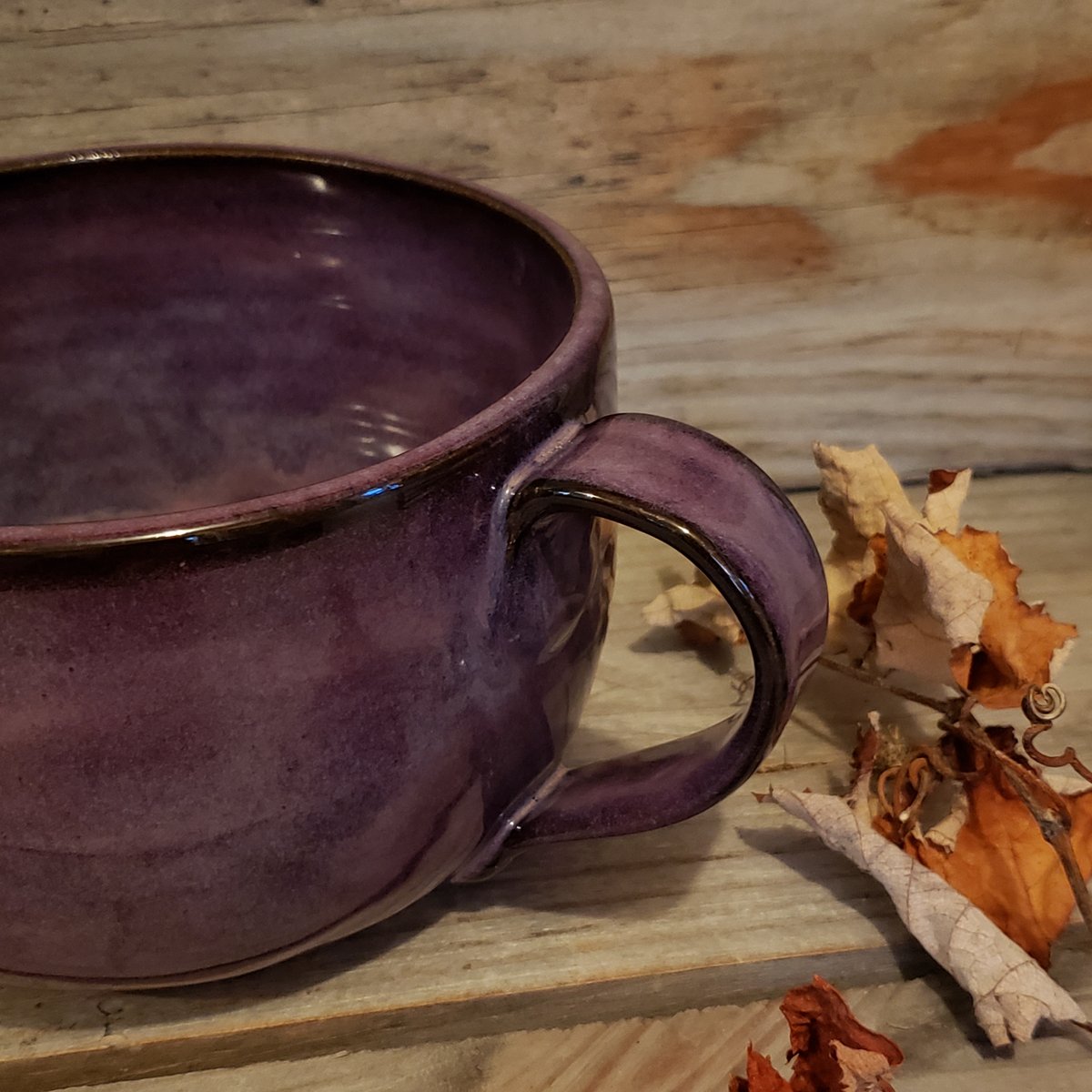 Image of Countertop-worthy Batter Bowl 4 cup with Chirpy Bird Pitcher: Huckleberry (Purple)