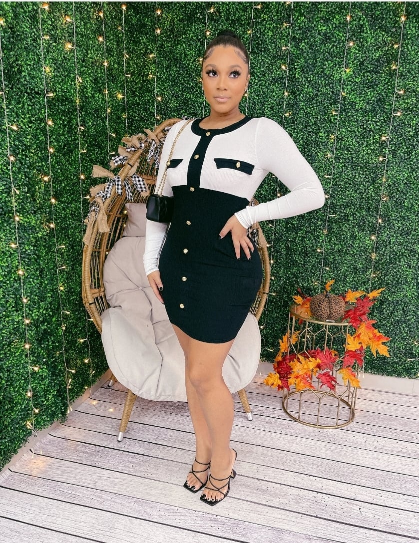 Block Solid Dress