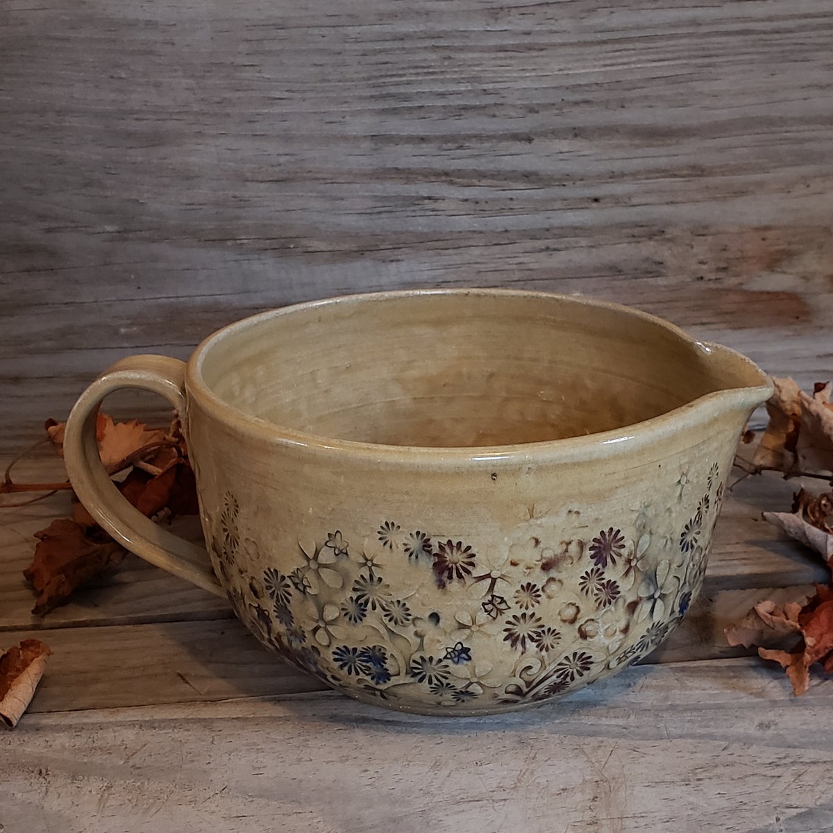 Image of Countertop-worthy Batter Bowl 3 cup: Mountain Flower Honey #2