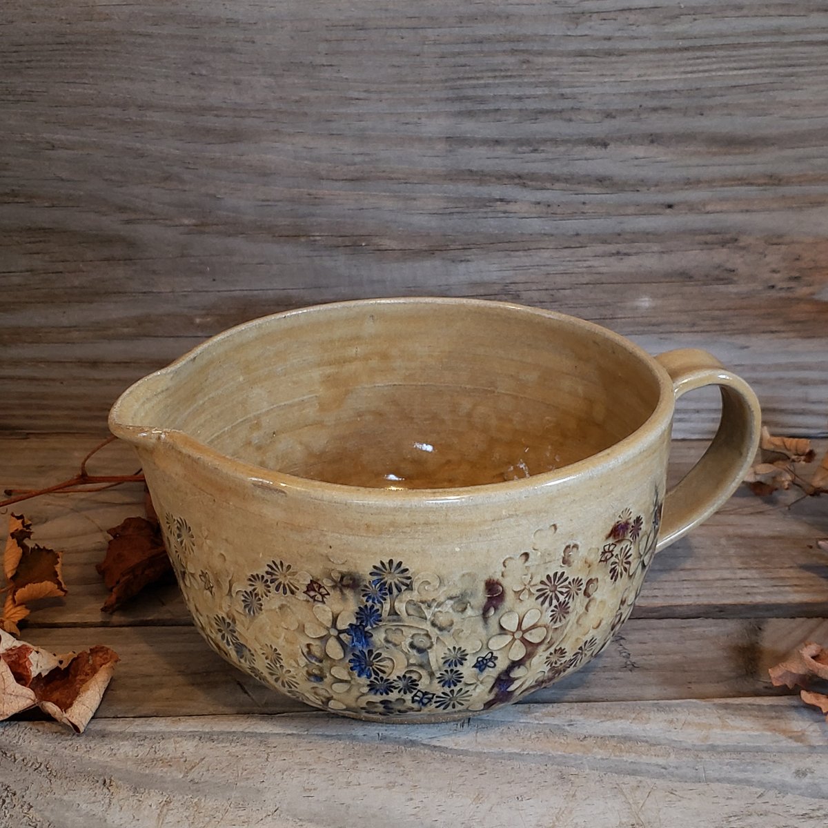 Image of Countertop-worthy Batter Bowl 3 cup: Mountain Flower Honey #2