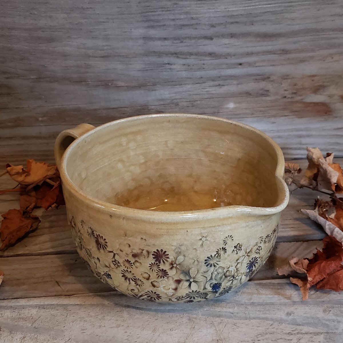 Image of Countertop-worthy Batter Bowl 3 cup: Mountain Flower Honey #2