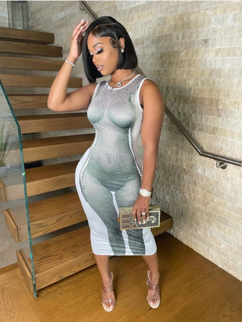 Body Print Dress