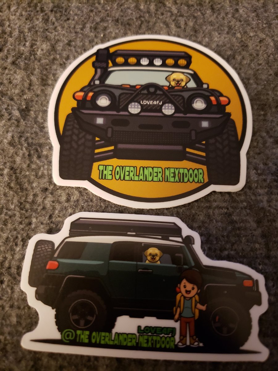 Image of The Overlander Nextdoor sticker set