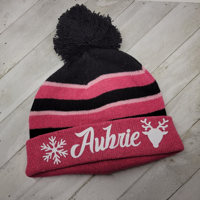 Personalized Winter Pom Pom Hats