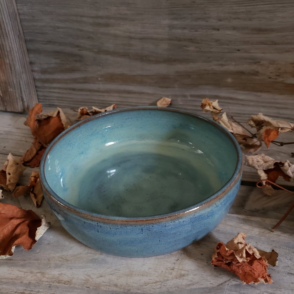 Image of One Dish Meal Bowl: Glacial Waters (Turquoise)