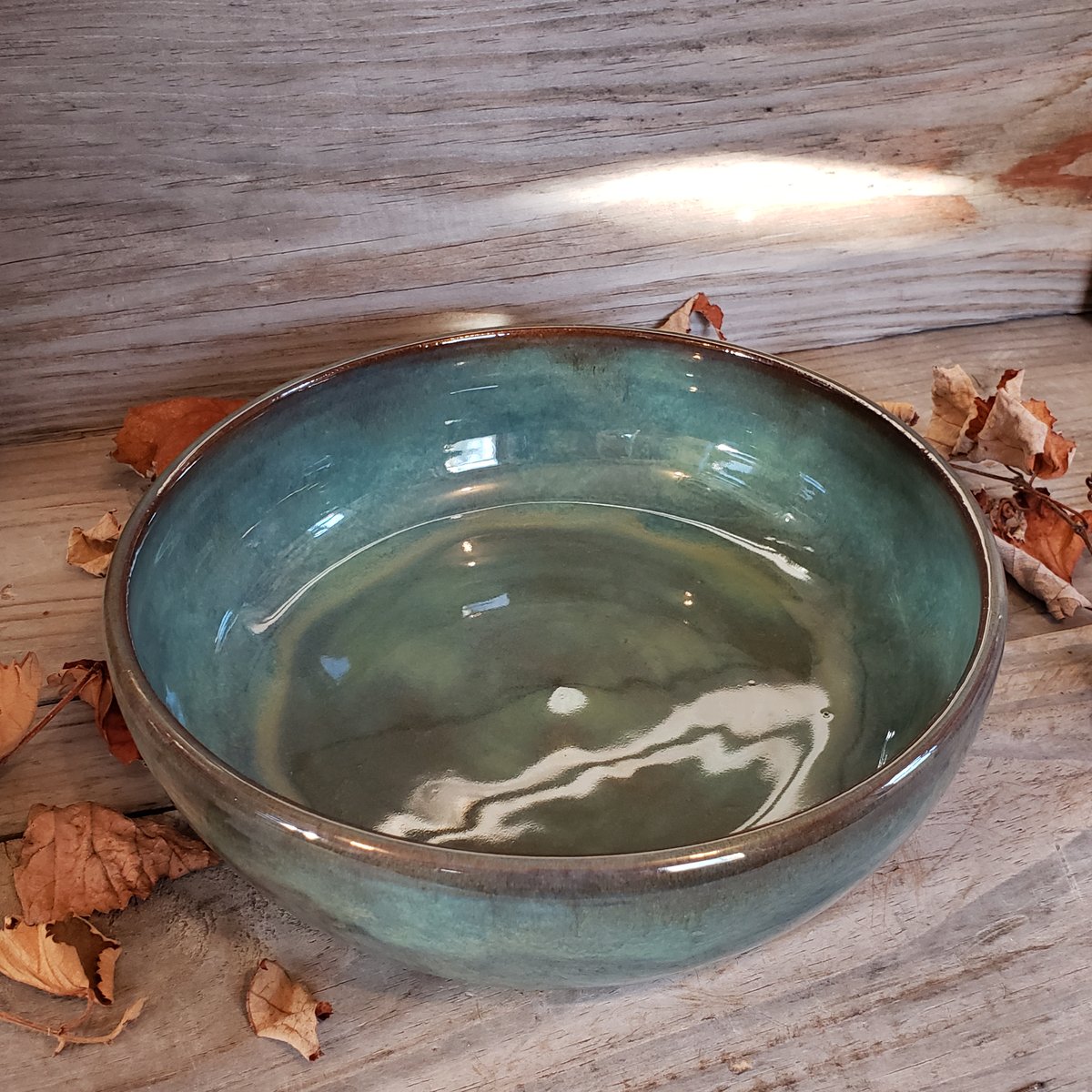 Image of Large Baking and Serving Bowl: Avalanche Gorge (Green)