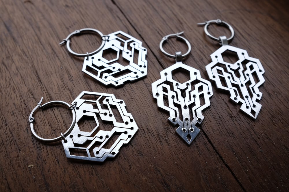 Image of Pre order Circuit earrings