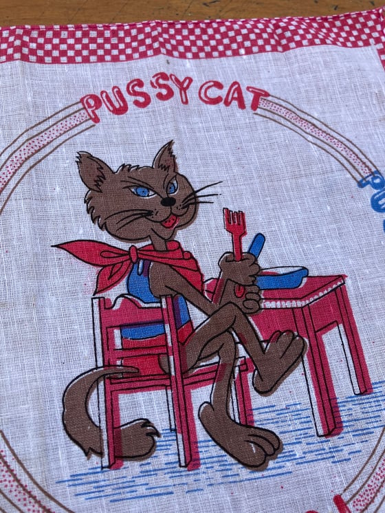 Image of Pussy cat handkerchief
