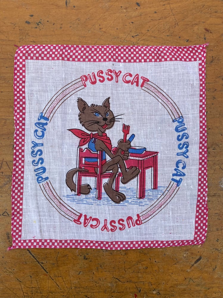 Image of Pussy cat handkerchief