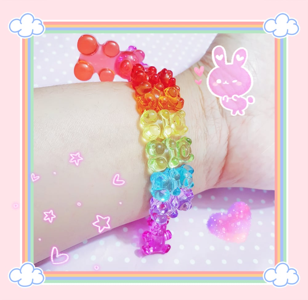 Image of Candy Syrup Gummy Bear Candy Stretch Bracelet