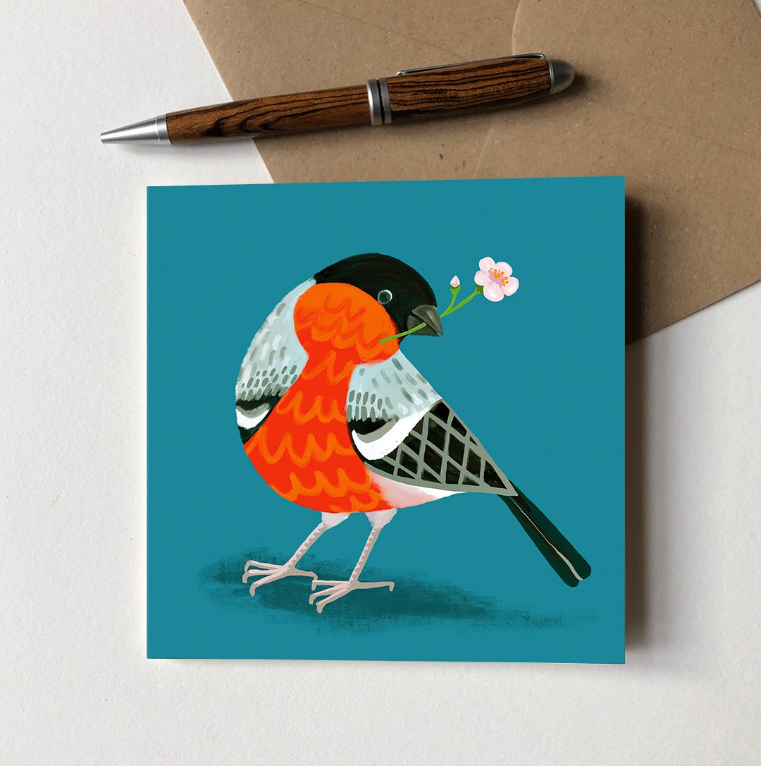 Greeting card - Bullfinch