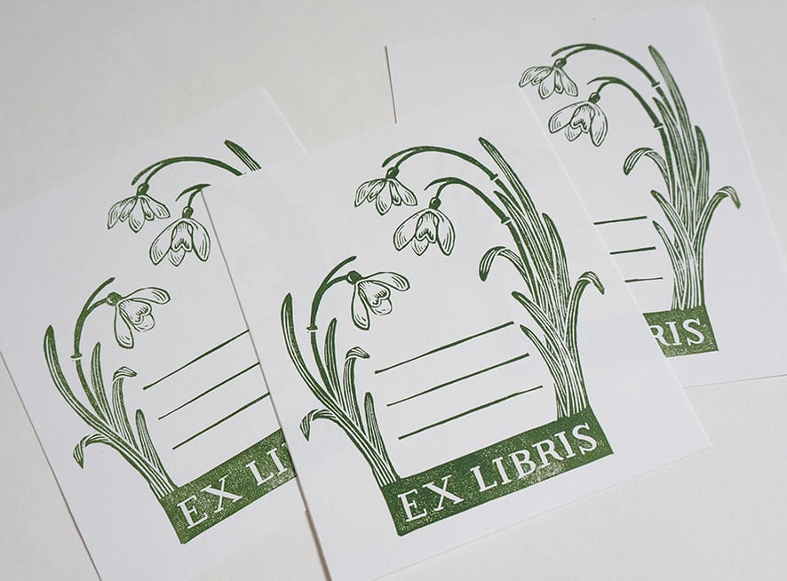 Image of Ex Libris - Snowdrop Book Plate