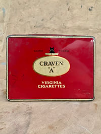 Image 1 of 50s CRAVEN "A" VIRGINIA CIGARETTES METAL BOX