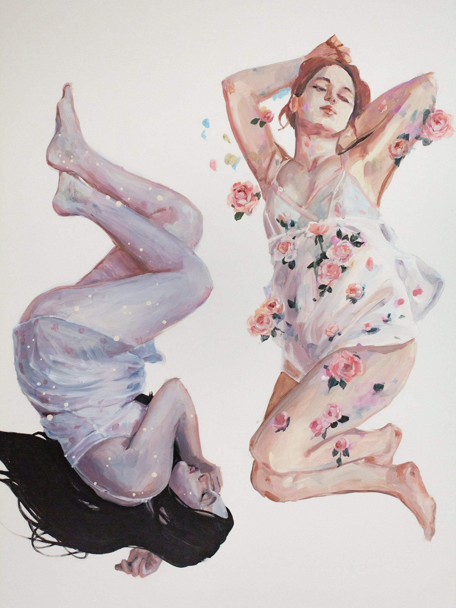 Agnes-Cecile life has been divided in two (80x120 cm)