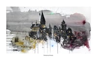 Witchcraft and Wizardry 15x24  Signed Hogwarts Art Print