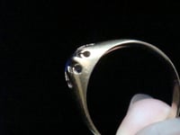 Image 3 of VICTORIAN 18CT OLD CUT  NATURAL SAPPHIRE GYPSY RING