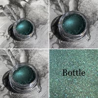 Bottle - Metallic Peacock Emerald Green Eyeshadow - Vegan Makeup Goth Gothic