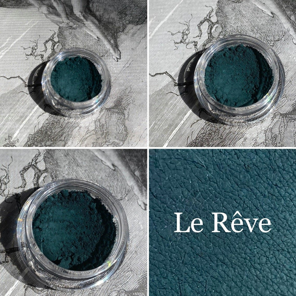 Image of Le Reve - Dark Matte Emerald Green Eyeshadow - Vegan Makeup Goth Gothic 