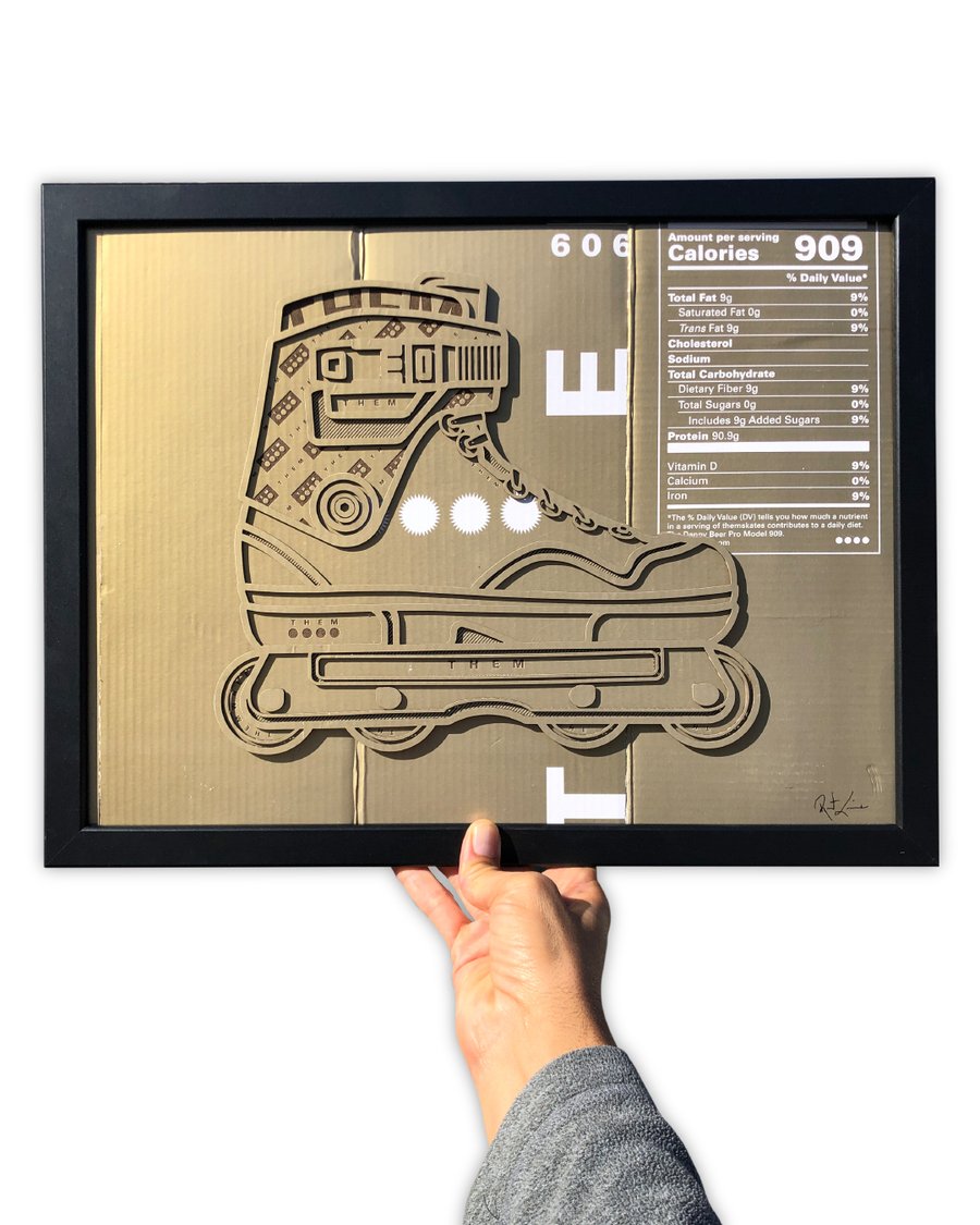 Image of Them Skates "909 Gold" Laser Cut & Engraved Skate Box