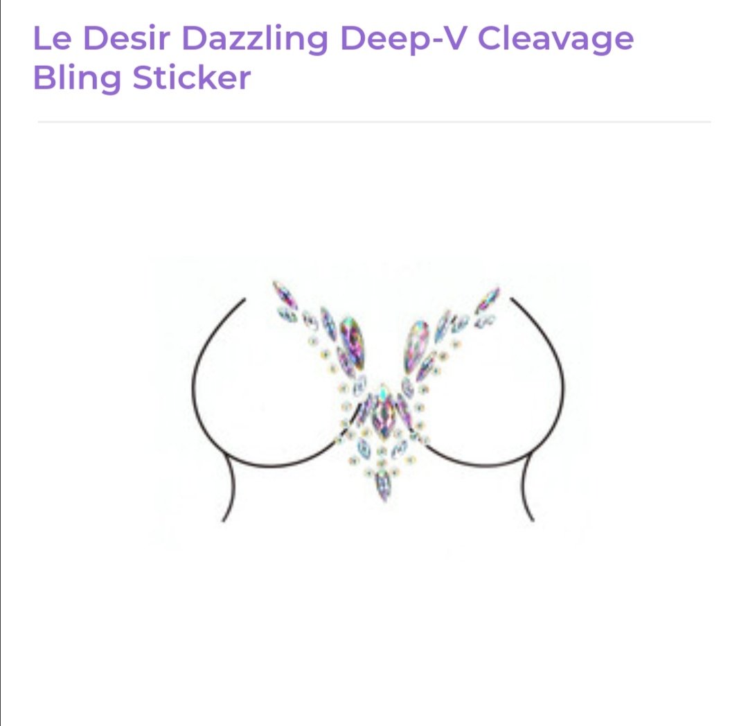 Image of Le Desir Dazzling Deep-V Cleavage Bling Sticker