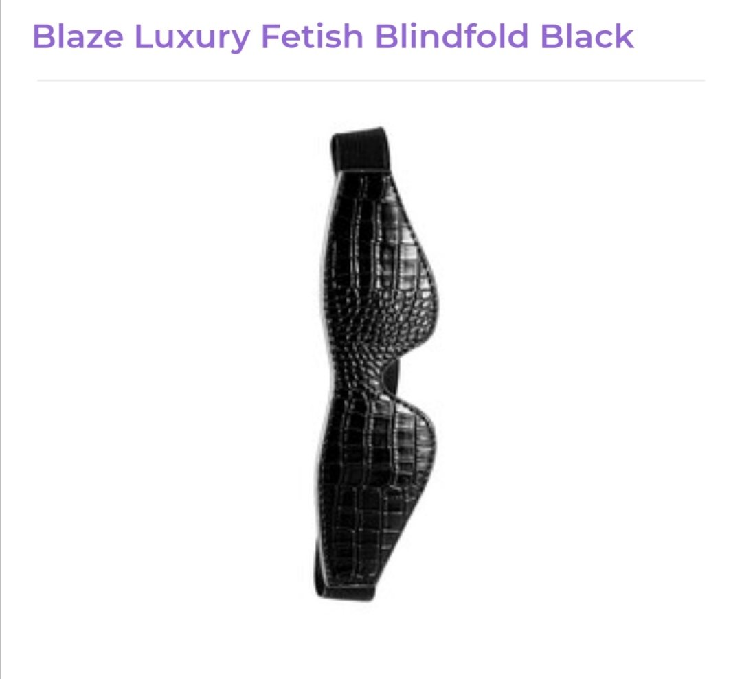 Image of Blaze Luxury Fetish Blindfold Black
