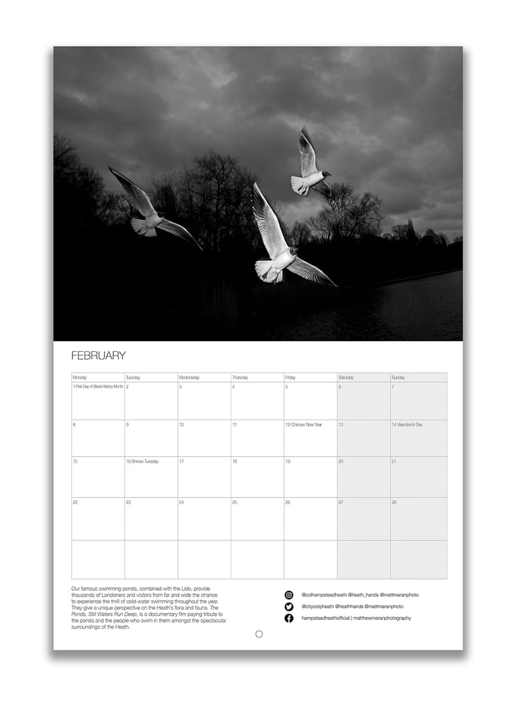 Image of 2022 Hampstead Heath Calendar - Anniversary Edition