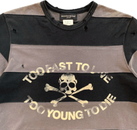 Image 2 of Mastermind Japan "Too Fast" Distressed Long-Sleeve