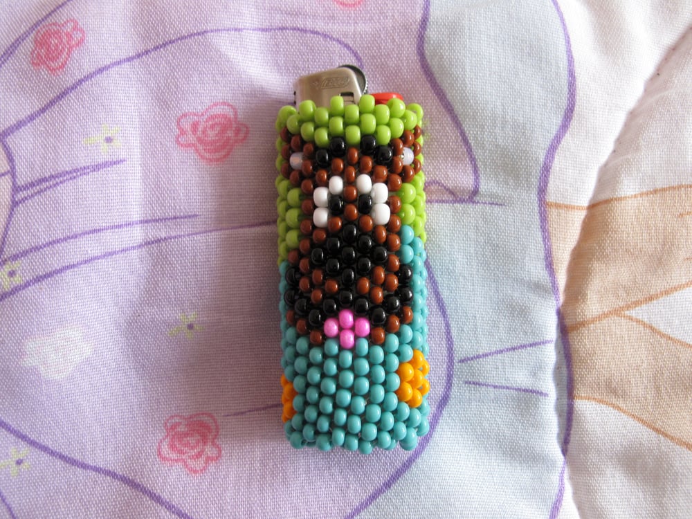 Image of Beaded Scooby Doo Lighter Case