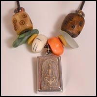 Image 3 of Buddhist ceramic pendant lecklace #3