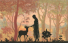 Girl of the Forest Note Card/Holiday Card