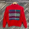 Wavy Leaves Sweater - Red Angora