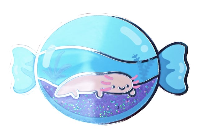 Axolotl Crystal Candy Pin
