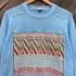 Wavy Leaves Sweater - Sky Blue Image 3