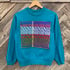 Wavy Leaves Sweatshirt - Teal Image 2