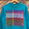 Wavy Leaves Sweatshirt - Teal