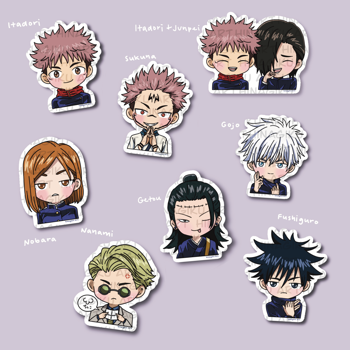 Jujutsu Kaisen Stickers | Hinagiku Art