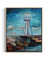 Image 3 of Painting / maleri / "Charlottenlund – Malerdrømme og tankestreger – Bellevue" / 120x150 cm