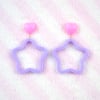 Heart Star Earrings: Pink + Lavender