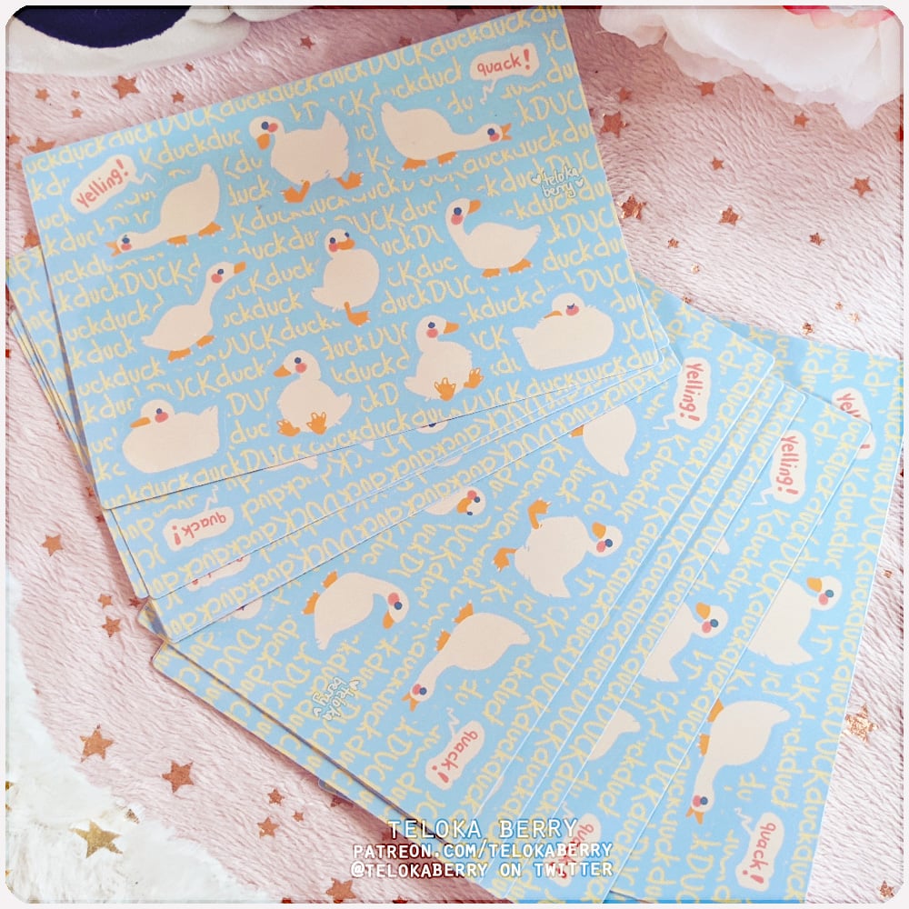Image of duckpocalypse sticker sheet